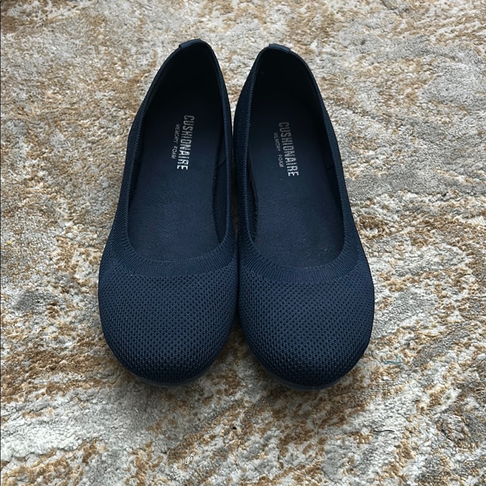 Blue Minimalist Slip-On Flats